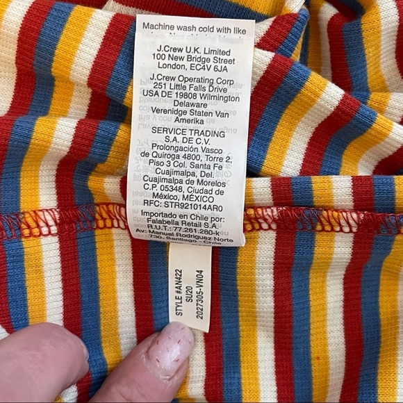 Women's M Madewell Ribbed Tank Bodysuit Slim Fit Striped - Picture 10 of 10